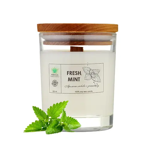 Аромасвечка Fresh mint L PURITY 150 г - фото 1