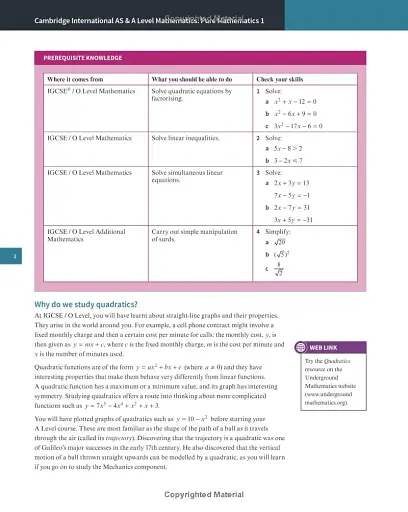 Pure Mathematics 1. Coursebook. Cambridge International AS & A Level - фото 7