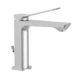 Смеситель для раковины Paffoni Tilt с донным клапаном steel TI075ST, Нержавеющая сталь - фото 1