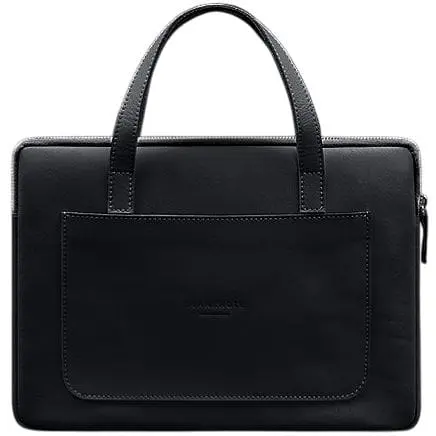 Кожаный чехол BlankNote с ручками для ноутбука 13 дюйм Черный - фото 1