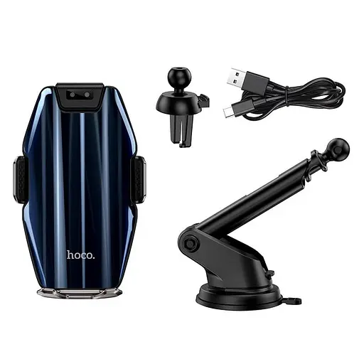 Держатель и БЗП индукционный Hoco Energia smart wireless charging S45 15W - фото 5