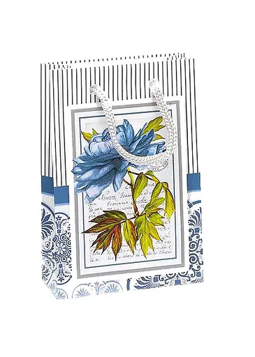 Пакет подарочный "Цветы" 0003, Мини 8 х 12 х 3,5см Вид 3 - фото 1