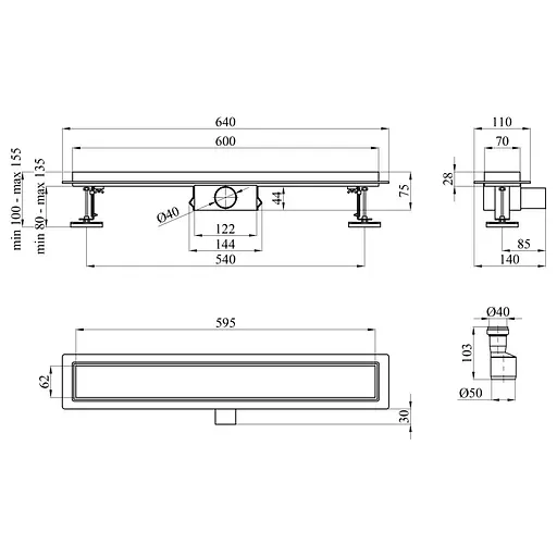 Линейный трап Kroner KRP Eifel F60 Fliese с сухим затвором (CV034172) - фото 5