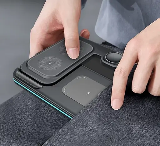 Беспроводная зарядная станция OJD-95 Wireless Charger Stand (с функцией MagSafe) 15W - фото 5