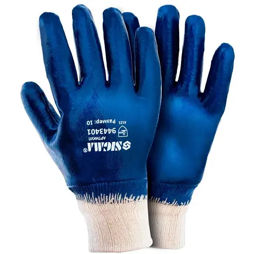 Рукавички трикотажні Sigma з нітриловим покриттям 9443401 - фото 1