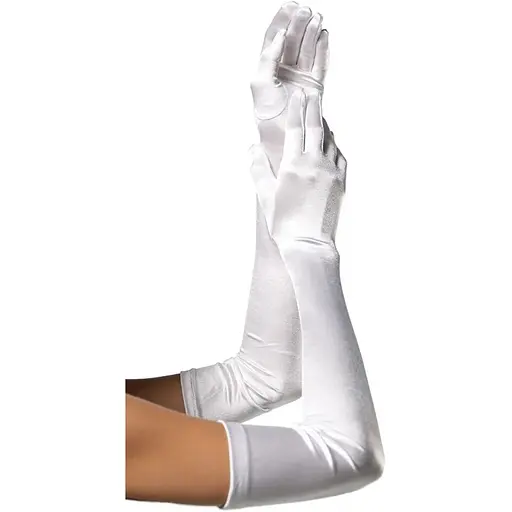 Рукавички довгі Leg Avenue Extra Long Satin Gloves white