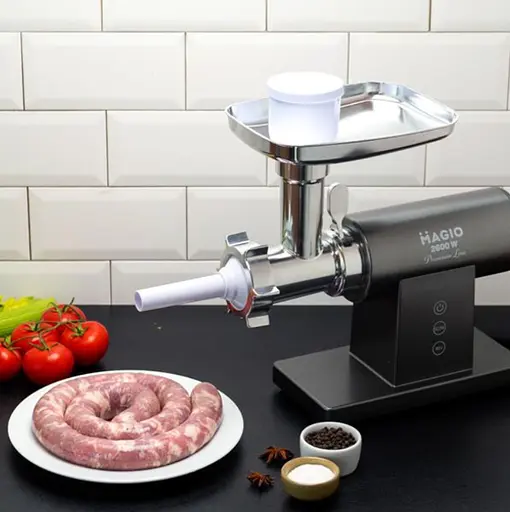 Мясорубка электрическая Magio MG-271 мясорубка 3 решетки Черный 2600 Вт - фото 5