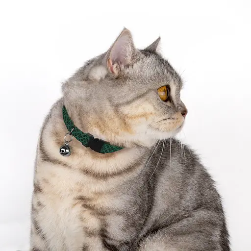 Нашийник для котів Барксі Urban патріотичний Вишиванка зелена - фото 4