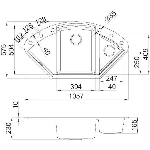 Кухонная мойка Elleci Easy corner full black 40 - фото 3