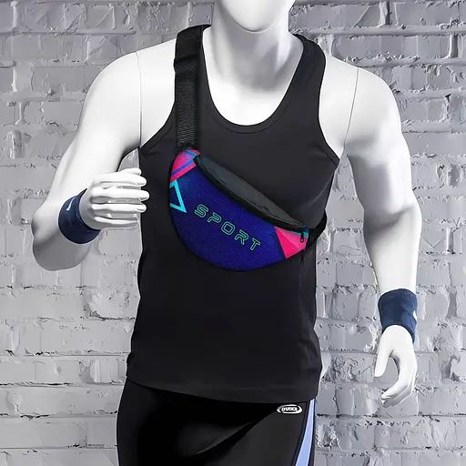 Сумка-бананка мужская/женская Sport 32×16 см с расширителем поясная сумка или сумка через плечо (02879) - фото 2