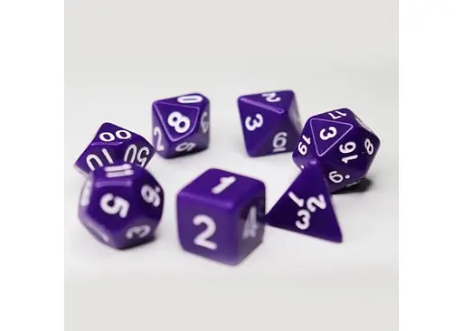 Набір кубиків Opaque 7 Dice Set - Dark purple , 7 шт. (g7dopaq09) - фото 4