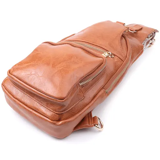 Женская слинг сумка Vintage через плечо из экокожи 16х30х8 см sum0026959 - фото 6