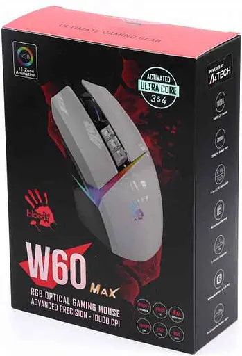 Мышь Bloody A4Tech W60 Max USB Panda White (W60 Max (Panda White)) - фото 7