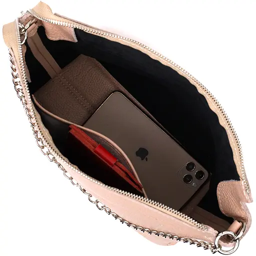 Кожаная женская сумка Grande Pelle 26х22х13 см sum0023604 - фото 6