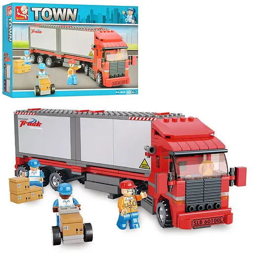 Конструктор дитячий SLUBAN Трейлер, M38-B0338, 345 деталей, фігурки персонажів