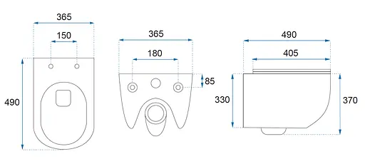 Подвесной унитаз Rea Carlo Flat mini N Tornado white REA-C1259, Белый - фото 7