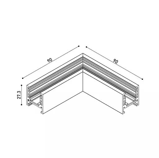 З`єднання кутове KLOODI KDMG-SLIM-TRN ZM 90 WH - фото 2