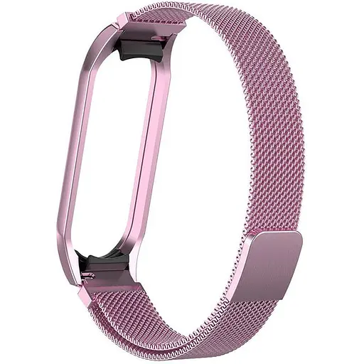 Ремешок Milanese Loop Design для Xiaomi Mi Band 7 Rose Pink
