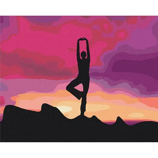 Картина по номерам на підрамнику Brushme Медитація на заході - фото 1
