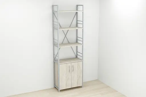 Етажерка 4/60 Ferrum-decor Серії Конект з тумбою 179x60x28 Сірий ДСП Сонома (FRD-102480)