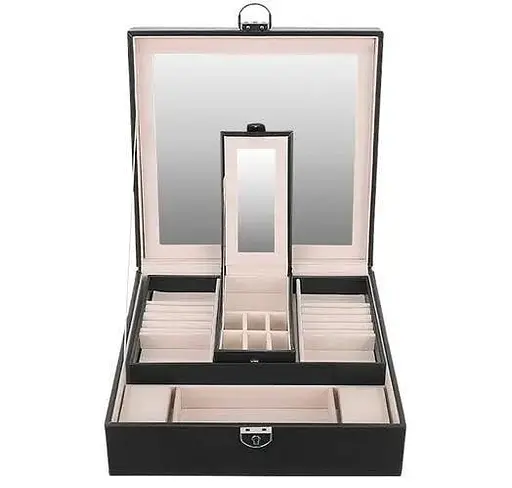 Скринька для прикрас, скриня для біжутерії, органайзер для прикрас Чорний колір - фото 4