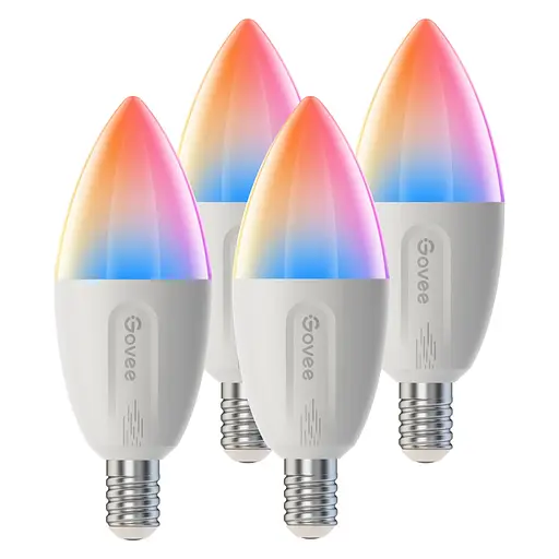 Умная светодиодная лампа GOVEE TEMP, комплект из 2 ламп H600C с цоколем E14, RGBWW, поддержка VOICE и APP MATTER, таймер - фото 2