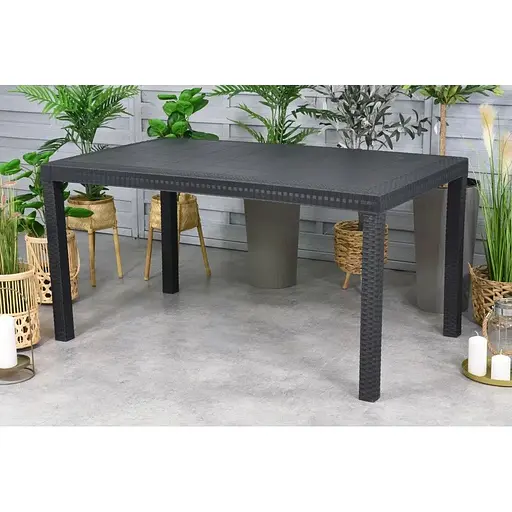 Стол для сада пластиковый Bica Houston графит. - фото 3