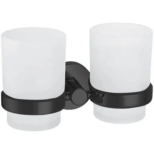 Склянка подвійна для ванної кімнати Volle Ronda de la noche 2535.220204 чорний матовий - фото 1