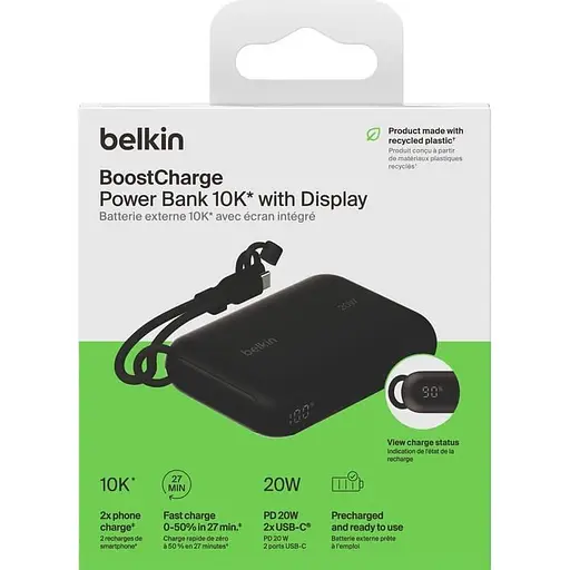 Павербанк Belkin Black 10 000 mAh / 20 Вт (BPB027HQBK) - фото 7