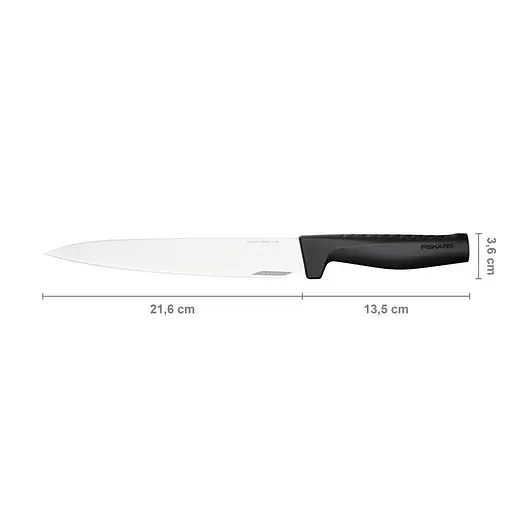 Нож кухонный для мяса Fiskars Hard Edge 21.6 см, нержавеющая сталь, пластик, черный kuh0014542 - фото 3