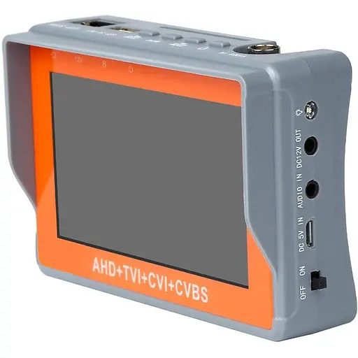 Портативный монитор для настройки камер видеонаблюдения Pomiacam IV7W, 5Мп, AHD+TVI+CVI+CVBS