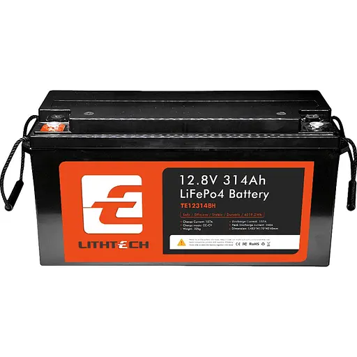 Аккумулятор Lithtech LiFePO4 12V (12.8V/314Ah/4019.2Wh) (TE12314BH) [157972] - фото 1