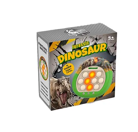 Електронна гра 668-62 Поп Іт Pop It "Dinosaur", світло, мелодії, в коробці (6903317673636) - фото 1