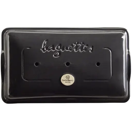 Форма  Emile Henry Specialized Cooking для випікання багета з кришкою 39х24 см чорна (795506) - фото 2