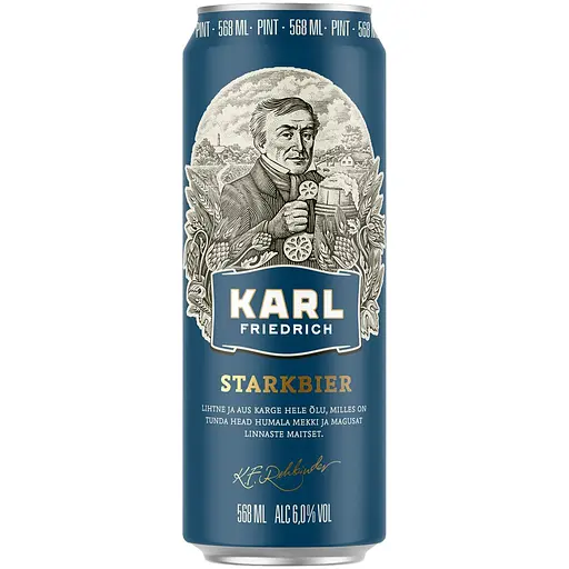 Пиво Karl Friedrich Starkbier світле фільтроване 6% 0.568 л