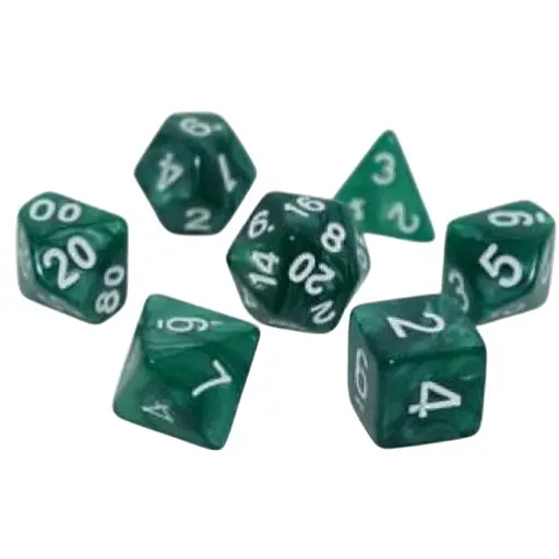 Набор кубиков Pearl 7 Dice Set - Dark Green , 7 шт. (g7dpearl05) - фото 1