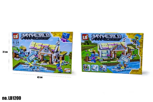 Конструктор дитячий Minecraft Поселення, LB1200, 486 деталей, 42x31 см - фото 2