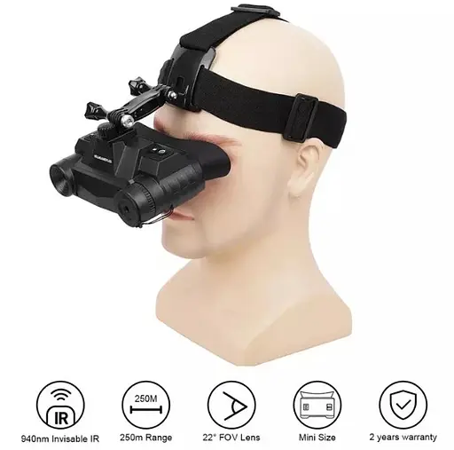 Прибор ночного видения G1 Night Vision 4.5х 1920x1080P невидимая волна 940nm с креплением на голову - фото 5