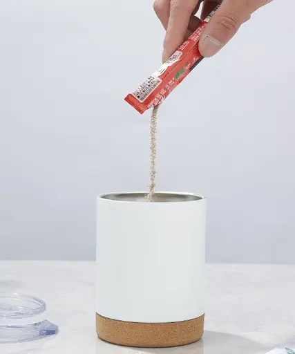 Кофейная кружка с пробковым дном 360 мл White из нержавеющей стали с двойными стенками - фото 5