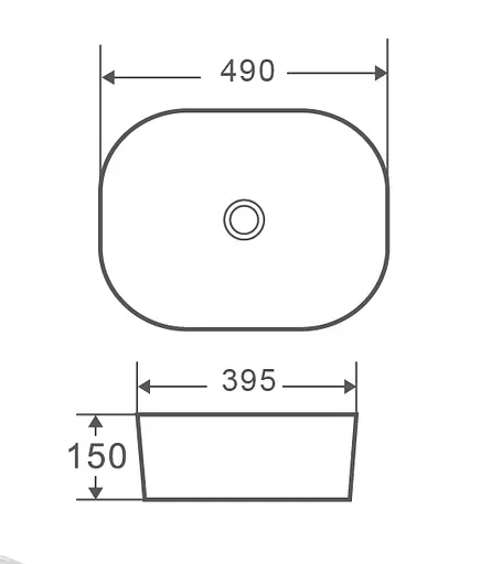Умивальник накладний керамічний Mixxus Premium Diverse-0101 490x395x150 мм MP6484, Білий - фото 2