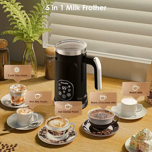 Капучинатор (піноутворювач для молока) Biolomix BMF102E Чорний - фото 4