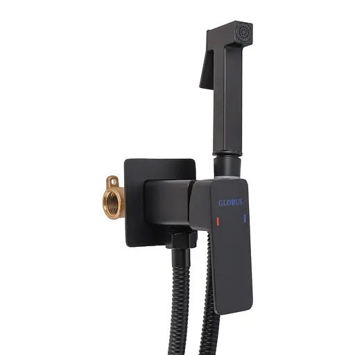 Набір гігієнічного душа прихованого монтажу Globus Lux Milano GLM-0-106MIX-BB, Чорний матовий - фото 4