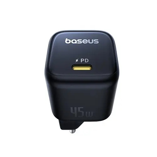 Мережевий зарядний пристрій Baseus PicoGo GaN Fast Charger 1C 45W чорний P10176800123-00 - фото 6