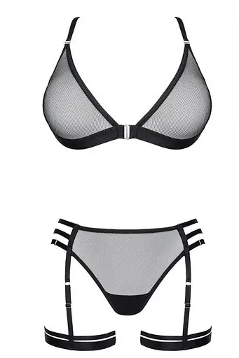 Комплект белья Demoniq LadyX Adora L черный - фото 6