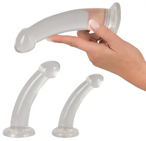 Набір анальних пробок Crystal Clear Anal Training Set 3 шт. (прозорий) - фото 4