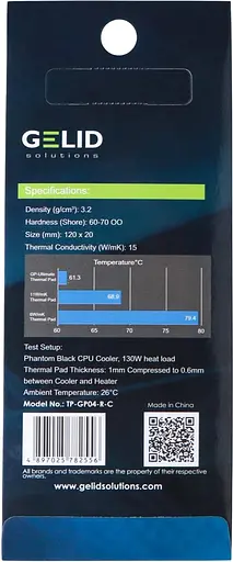 Термоинтерфейс Gelid Solutions GP-Ultimate 120x20x0.5 mm TP-GP04-R-A - фото 3