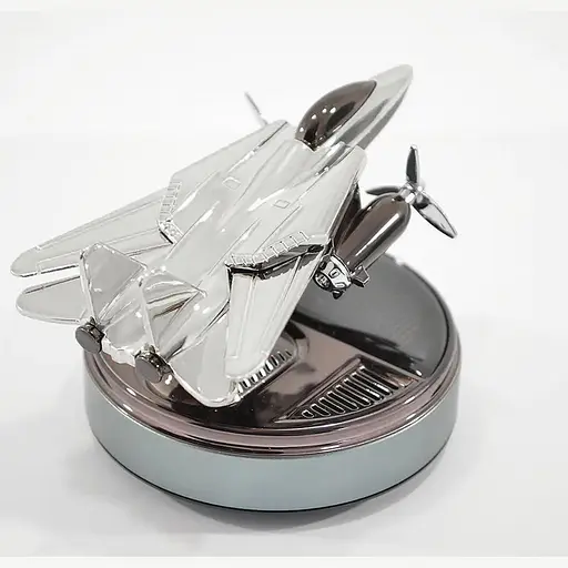 Ароматизатор для автомобіля Винищувач В1 на сонячній батареї Сріблястий - фото 4