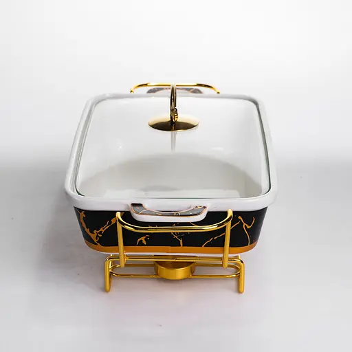 Мармит настольный Yiwu прямоугольный с подогревом 35.5х19х15.5 см на металлической подставке с крышкой мармитница для первых блюд ML438-13 - фото 3