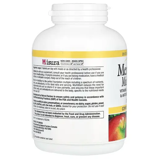 Мультивитамины для мужчин 50+ Men's 50+ Multi Start Natural Factors 120 таблеток - фото 3