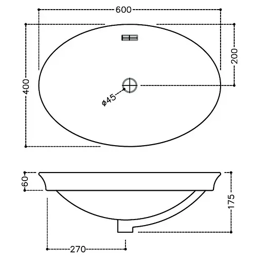 Умивальник Jaquar Solo 60x40 SLS-WHT-6601, Білий - фото 2